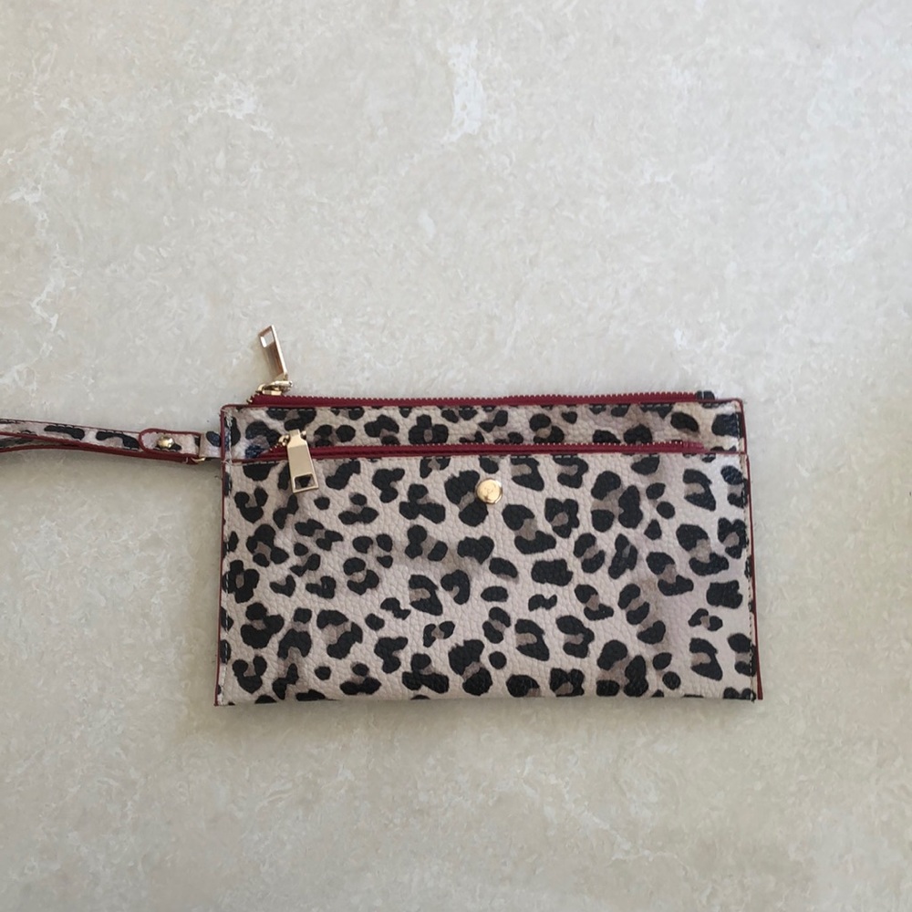 Clutch, wrist strap, bag, purse, animal print